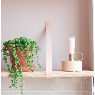 Leren plandragers - Peach