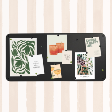 Magneetbord groot XALA - zwart - 102 x 49cm - horizontaal