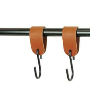 Leren s haak hangers Leren s haak hangers